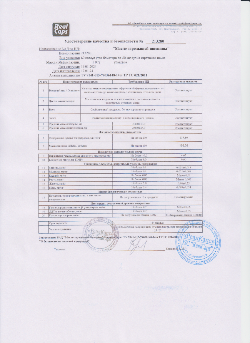 Паспорт №012024
